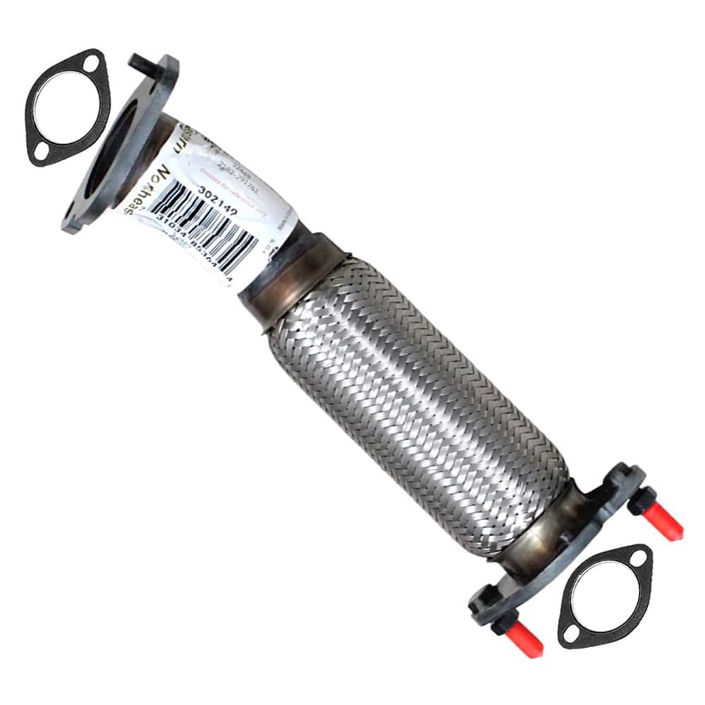 Stainless Steel Exhaust Front Flex Pipe Fits 2005-2009 Ford Focus 2.0L and 2003-2004 Ford Focus 2.3L Manual Transmission - Direct Fit