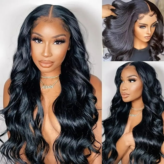 Front lace natural synthetic wigs for African hot selling long wavy hair