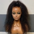 thumbnail image 1 of Front lace small curly wig set black women long curly wig headpiece, 1 of 9