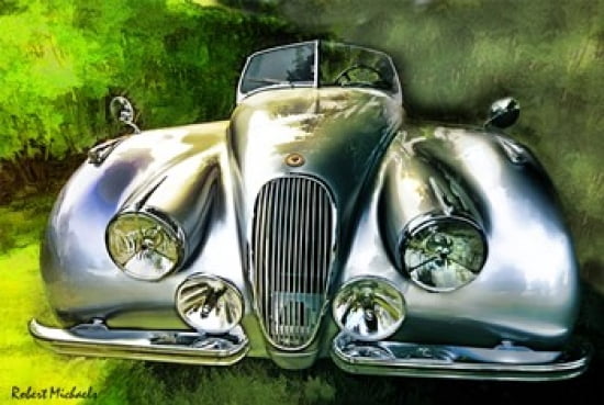 Front of Classic Jag Canvas Art - Robert Michaels (19 x 13)