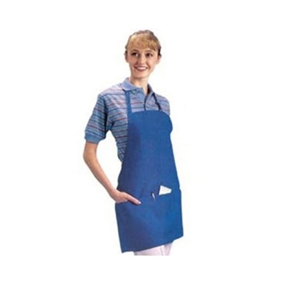 Front-of-the-House Bib Apron 27" L x 28" W Navy Blue