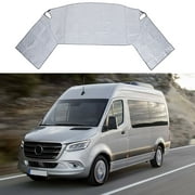 Front sunshade snow shield for Mercedes-Benz sprinter 515 RV motorhome  Foldable Reflective Sun Visor, Snow Blocker silver