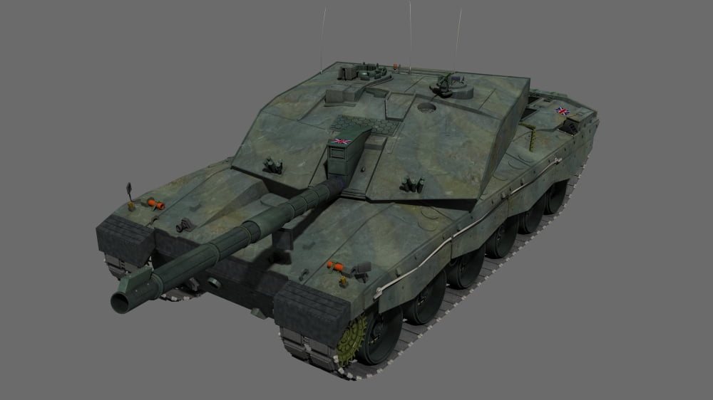 Front view of a British Challenger II tank Canvas Art - Rhys TaylorStocktrek Images (19 x 11)