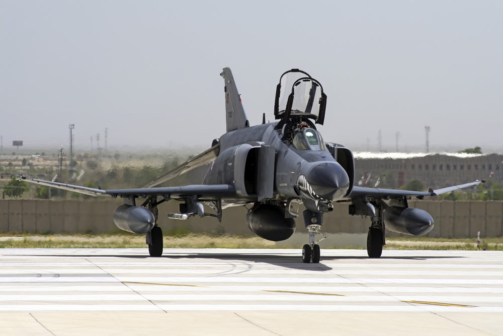 Front view of a Turkish Air Force F-4E-2020 Terminator Canvas Art - Daniele FaccioliStocktrek Images (17 x 12)