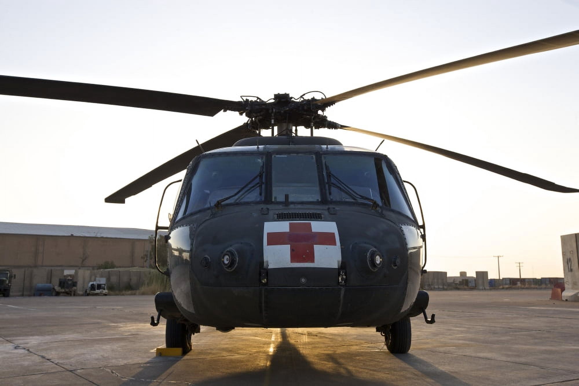 Front view of a UH-60 Black Hawk medevac helicopter Canvas Art - Terry MooreStocktrek Images (18 x 12)