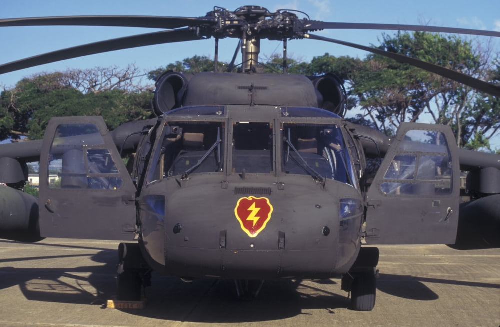 Front view of an Army HH-60 Pave Hawk helicopter Canvas Art - Michael WoodStocktrek Images (35 x 23)