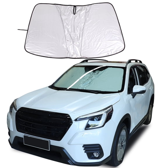 Front windshield visors for Subaru Forester 2019-2025, front window visors, foldable reflective visors, screen guards, UV blocking protectors, heat shields.