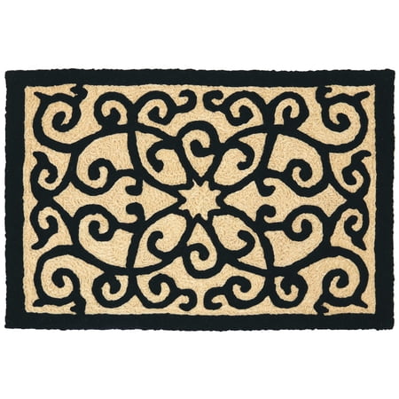Elegant Frontgate Scroll Accent Area Rug 30 X 20 Inches Washable