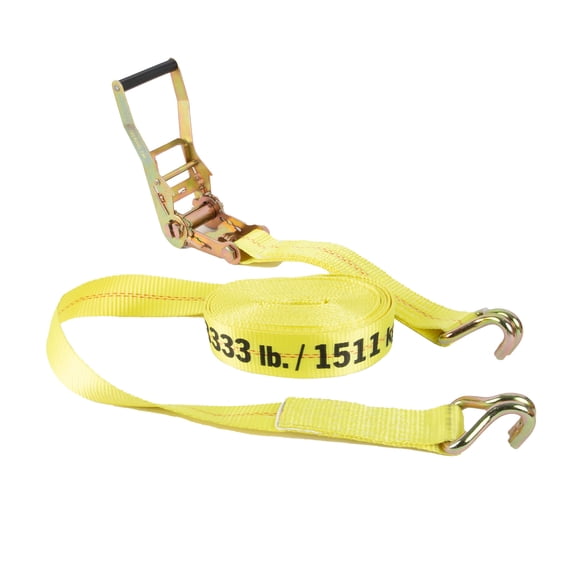 Frontier 2" X 27' 10,000 Lb Ratchet Strap W/ Double J Hks / Ratchet W/ Plastic Handle Printed Webbing