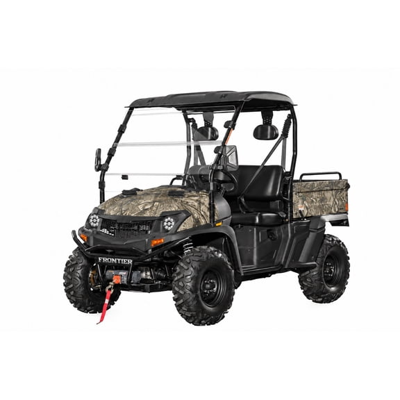 Frontier 400 Gas Side by Side UTV for Adults, 4x4, 391cc 26 HP EFI, Dump Bed, 3,500 lb Winch, Camo