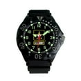 thumbnail image 1 of Frontier 52QB Aquaforce Plastic Fiber Case Rotating Bezel PU Strap Watch with Green Dial, 1 of 2