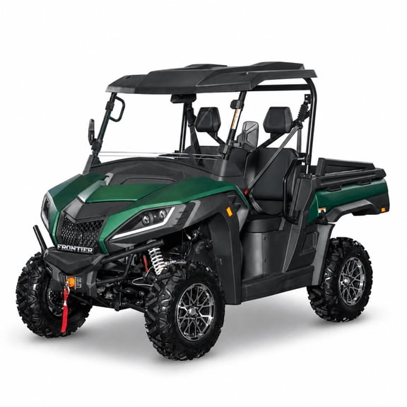 Frontier 550 Utility UTV Side by Side, 499cc 34 HP EFI Gas Powered, On-Demand 4x4, Turf Mode, 3,500 lb Winch, Pine Green