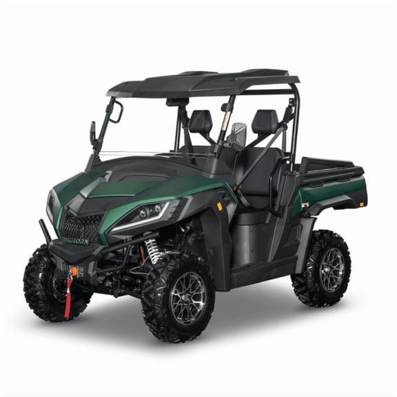 Frontier 550 Utility UTV Side by Side, 499cc 34 HP EFI Gas Powered, On-Demand 4x4, Turf Mode, 3,500 lb Winch, Pine Green