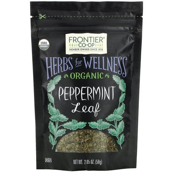 Frontier Co-Op, Organic Peppermint Leaf, 2.05 oz (58 g) Pack of 3