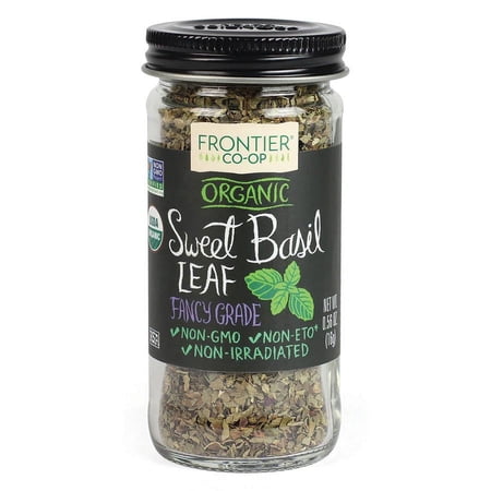 Frontier Co-Op Organic Sweet Basil Leaf 0.56 oz Pack of 4