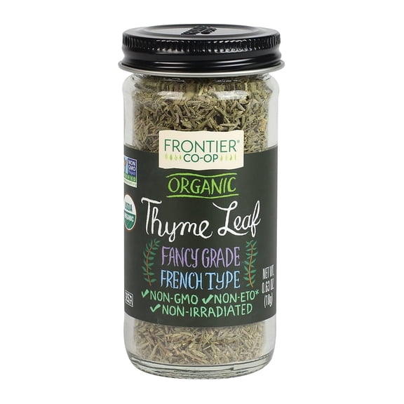 Frontier Co-Op Organic Thyme Leaf Fancy Grade French Type -- 0.63 oz Pack of 4
