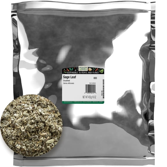 Frontier Co-op Crushed Sage Leaf, 16 oz. Bag