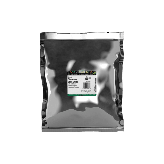 Frontier Co-op Certified Organic Korintje Cinnamon Stick Chips, 1/4", 16 oz. Bag