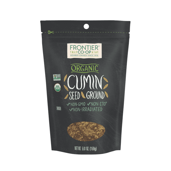 Frontier Co-op Certified Organic Cumin Seed, Ground, 5.61 oz. Bag