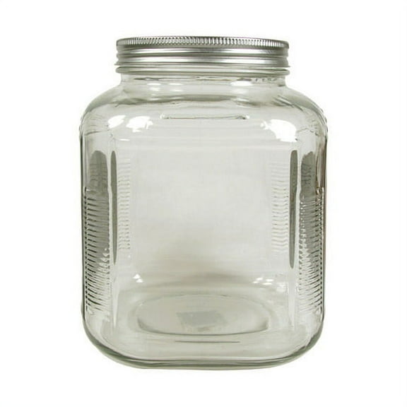 Frontier Co-op 8548 Gallon Square Wide-Mouth Jar with Lid 1 gallon