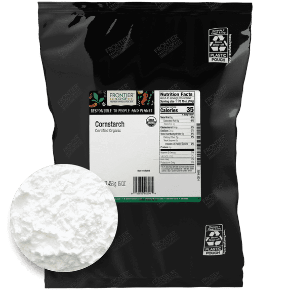 Frontier Co-op Certified Organic Cornstarch, 16 oz