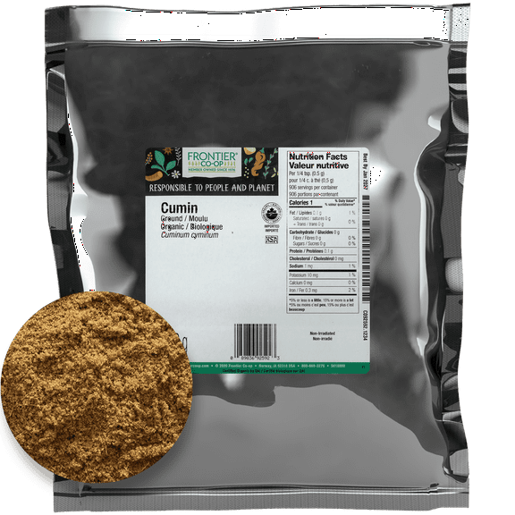 Frontier Co-op Certified Organic Cumin Seed, Ground, 16 oz. Bag