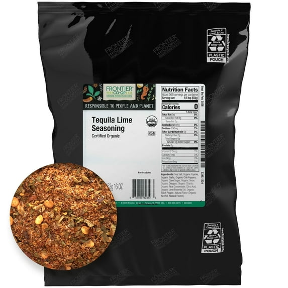 Frontier Co-op Certified Organic Tequila Lime Seasoning, 16 oz