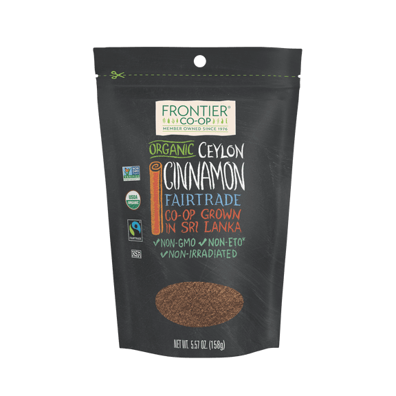 Frontier Co-op Fair Trade Certified Organic Ceylon Cinnamon Powder, 5.57 oz Bag