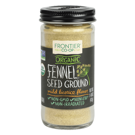 Frontier Co-op Fennel Seed Ground Certified Organic 1.48 oz. bottle