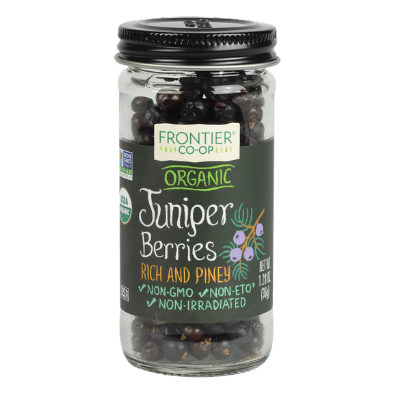 Frontier Co-op Juniper Berries Whole Certified Organic 1.28 oz. bottle