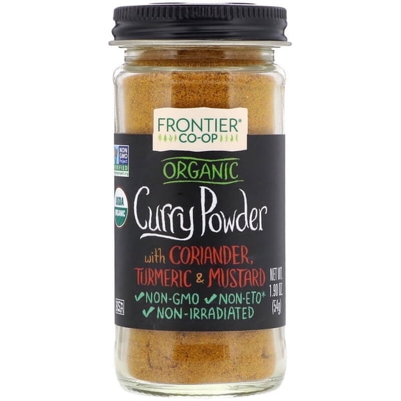 Frontier Co-op, Organic Curry Powder, With Coriander, Turmeric & Mustard, 1.90 oz