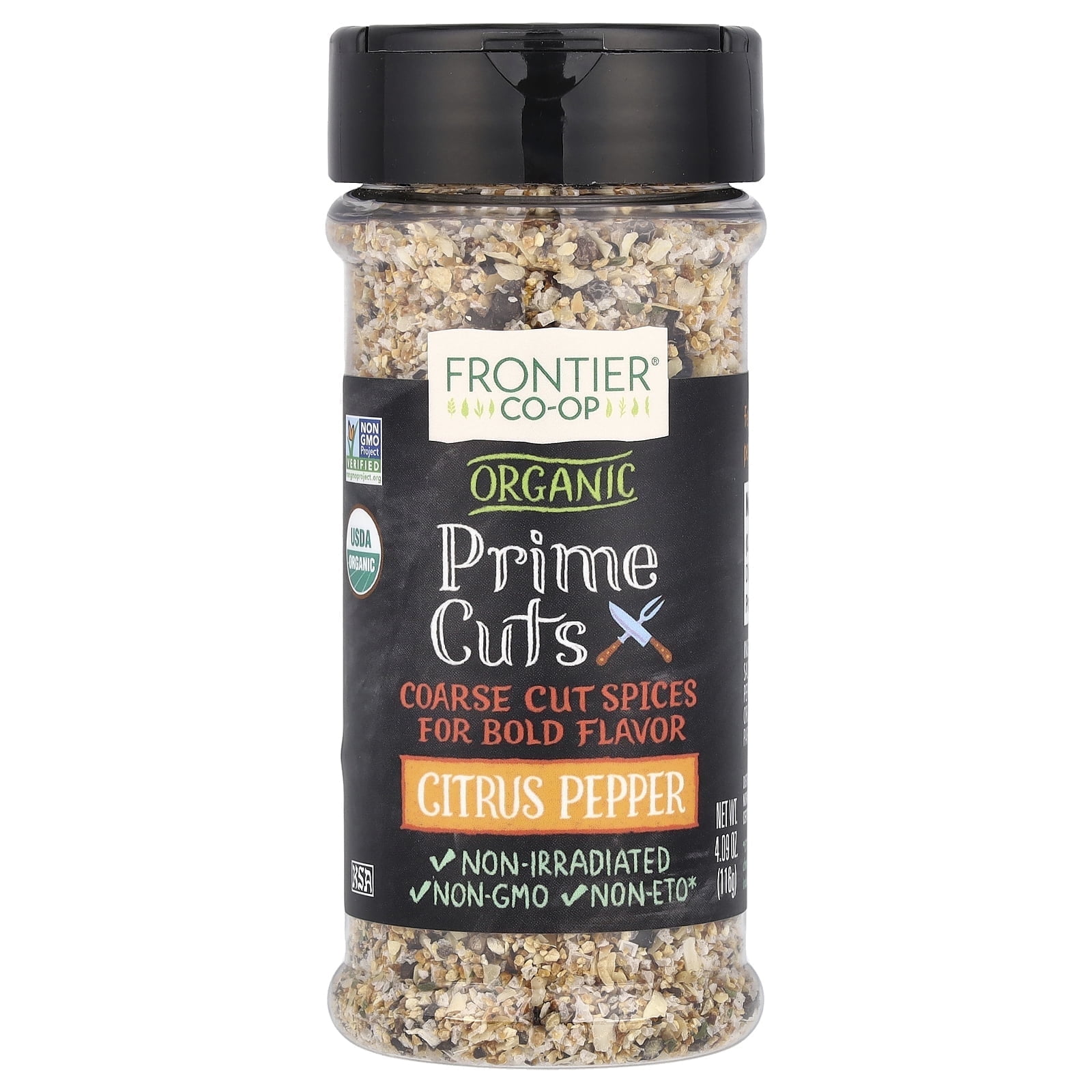 Frontier Co-op Prime Cuts - Citrus Black Pepper Blend, 4.09 oz