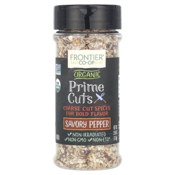 Frontier Co-op Prime Cuts, Savory Black Pepper Blend, 3.99 oz