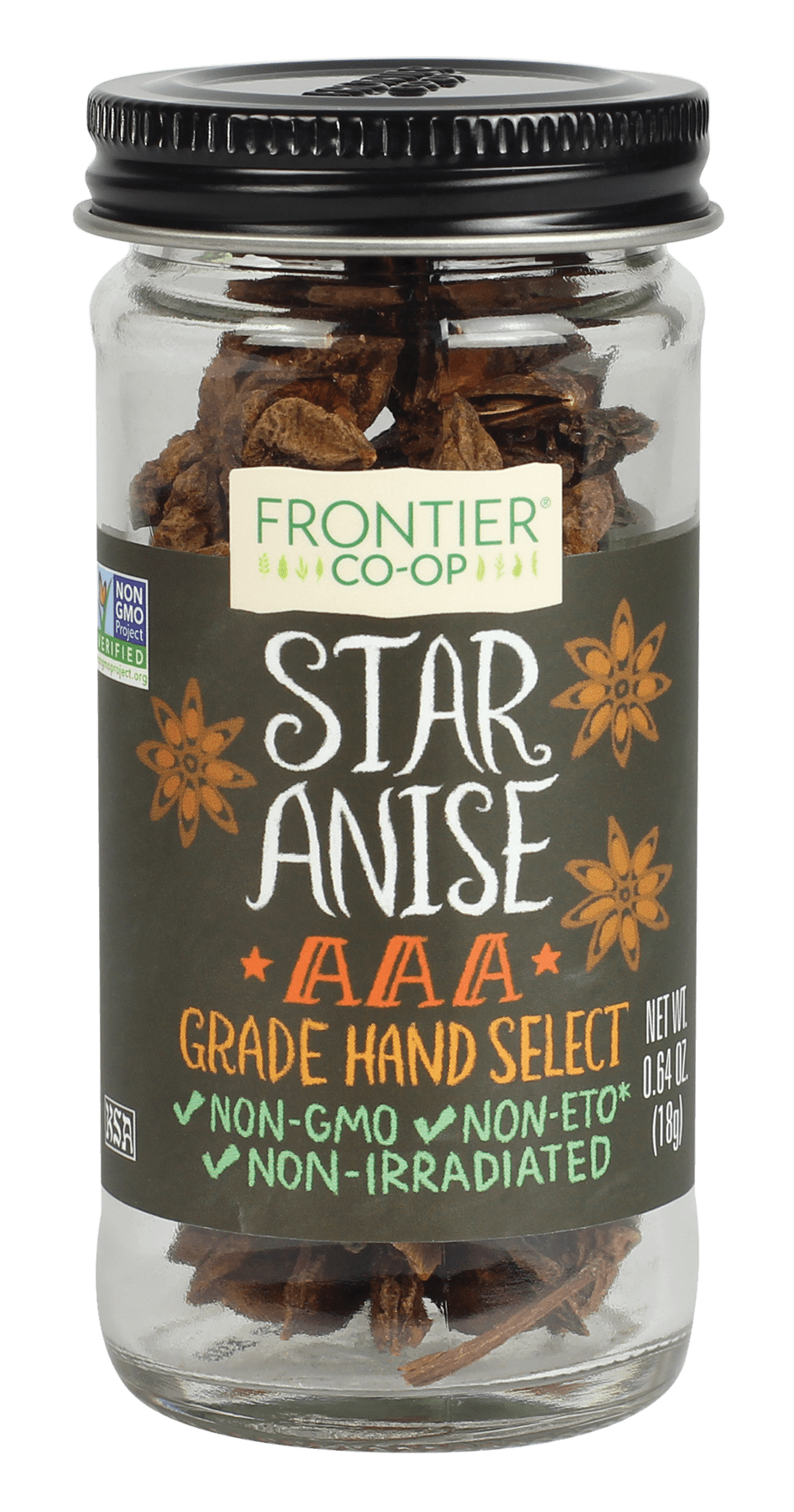 Frontier Coop Select Grade Star Anise Whole, 0.64 Oz