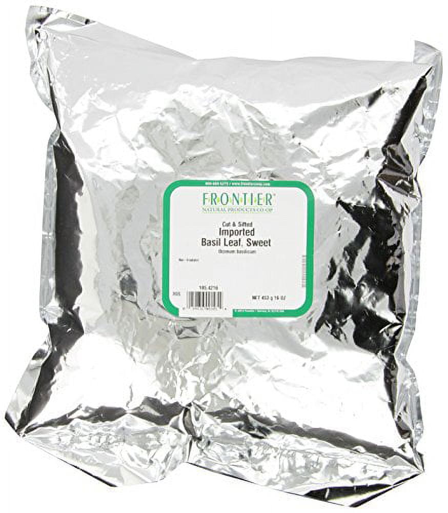 Frontier Coop Sweet Basil Leaf, 1Pound Bulk, Popular on Pizza & DIY
