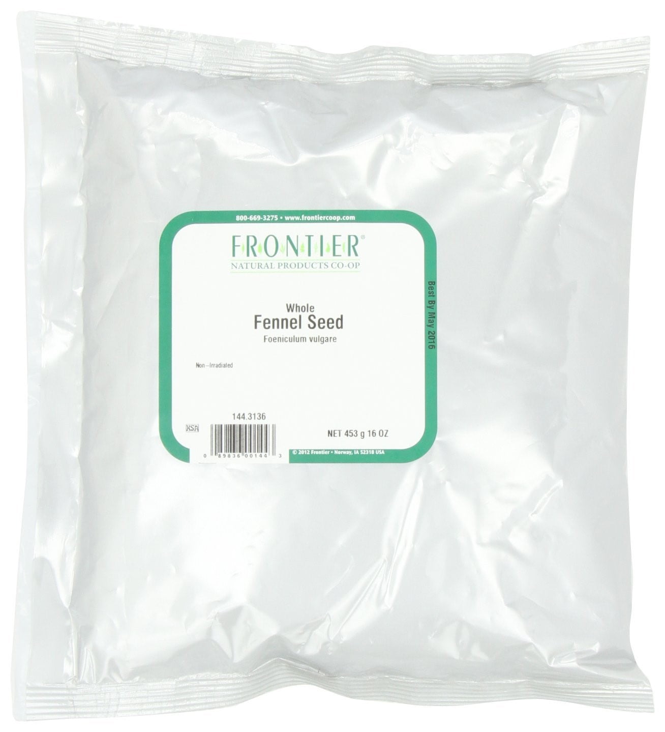 Frontier Fennel Seed Whole, 16 Oz
