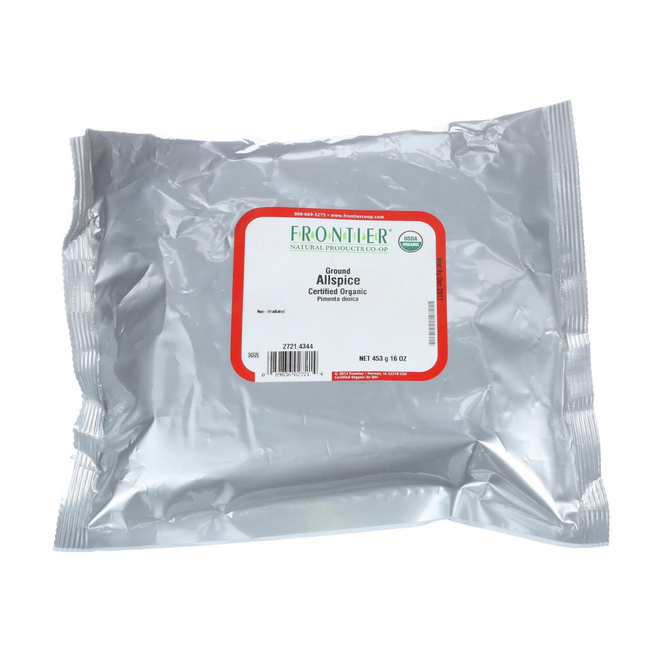 Frontier Organic Ground Allspice Powder 1 lb Bag