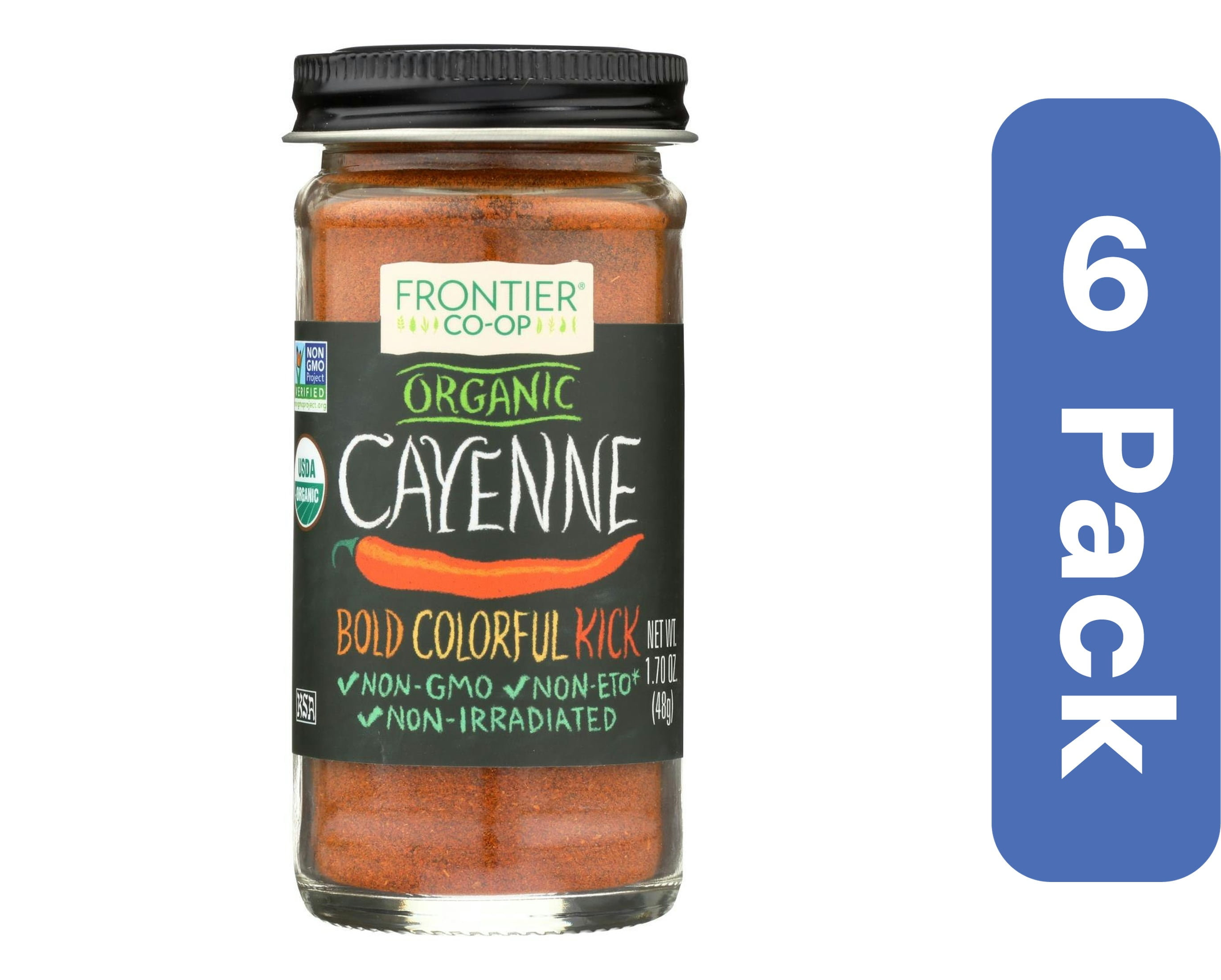Frontier Herb Cayenne Pepper 30,000 HU 1.7 oz (Pack of 6)