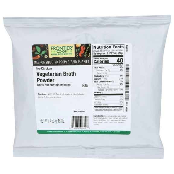 Frontier Herb Chicken Flavored Broth Powder, 1 Pound