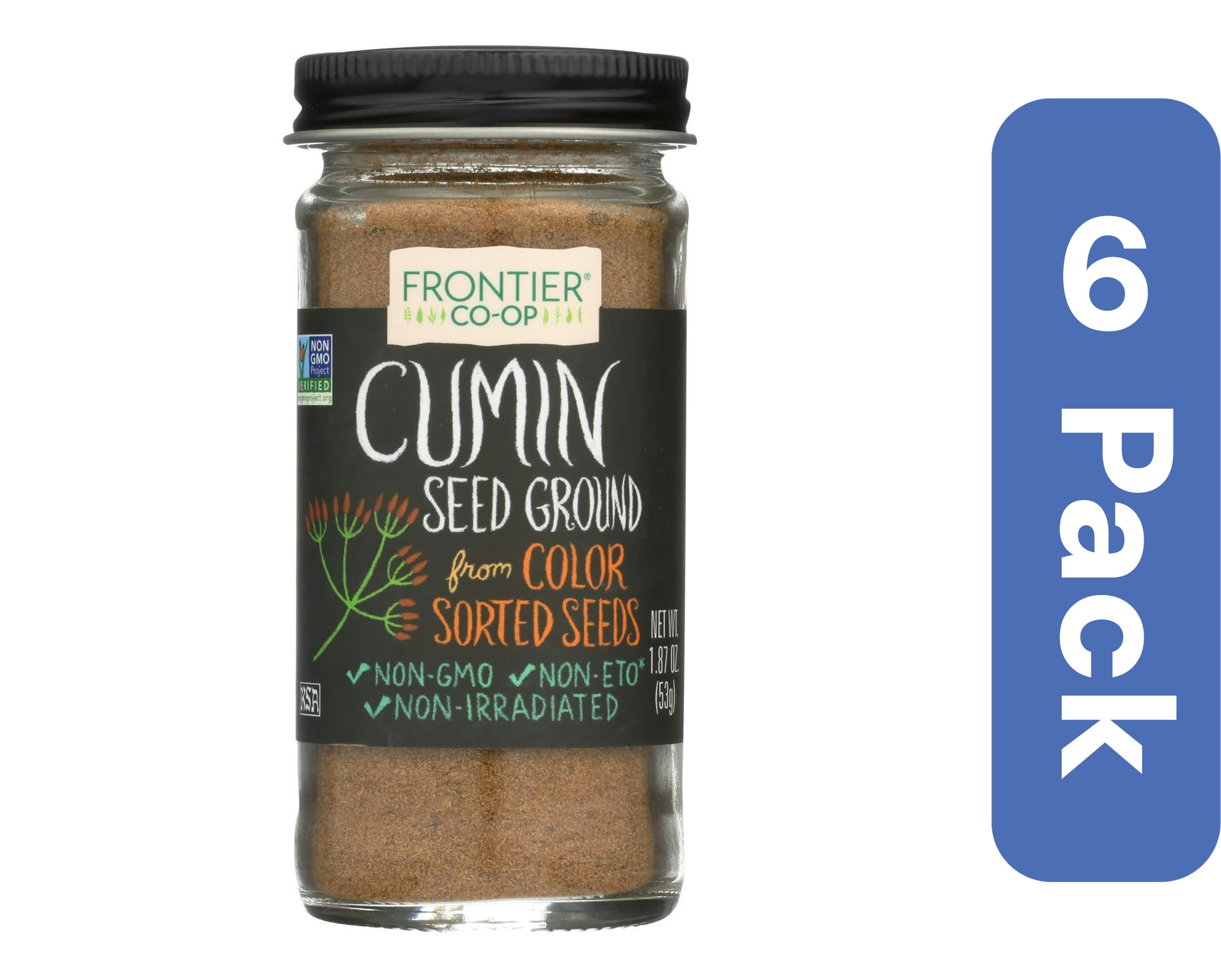 Frontier Herb Cumin Seed Ground Bottle 1.87 oz (Pack of 6)