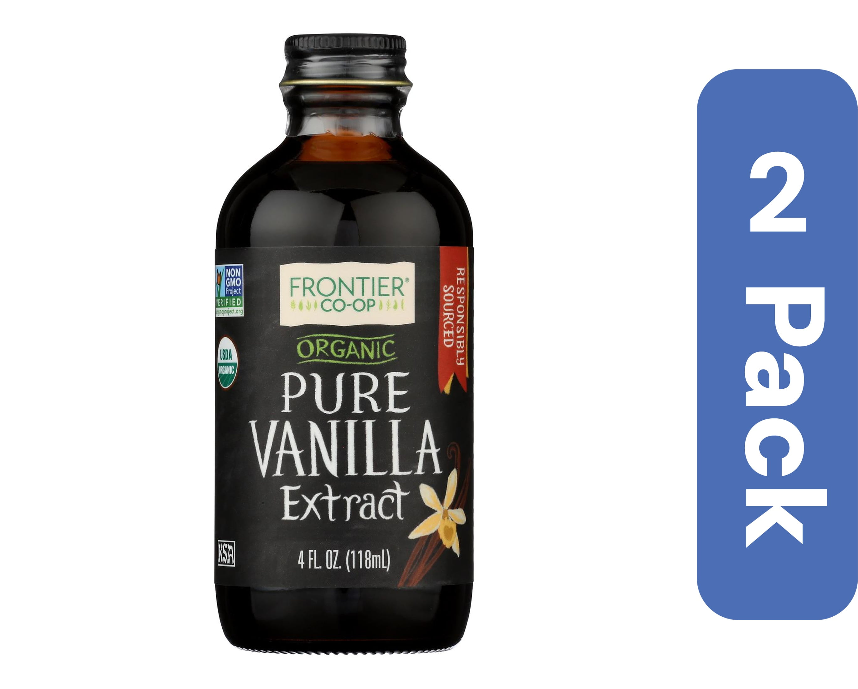 Frontier Herb Extract Vanilla 4 oz (Pack Of 2)