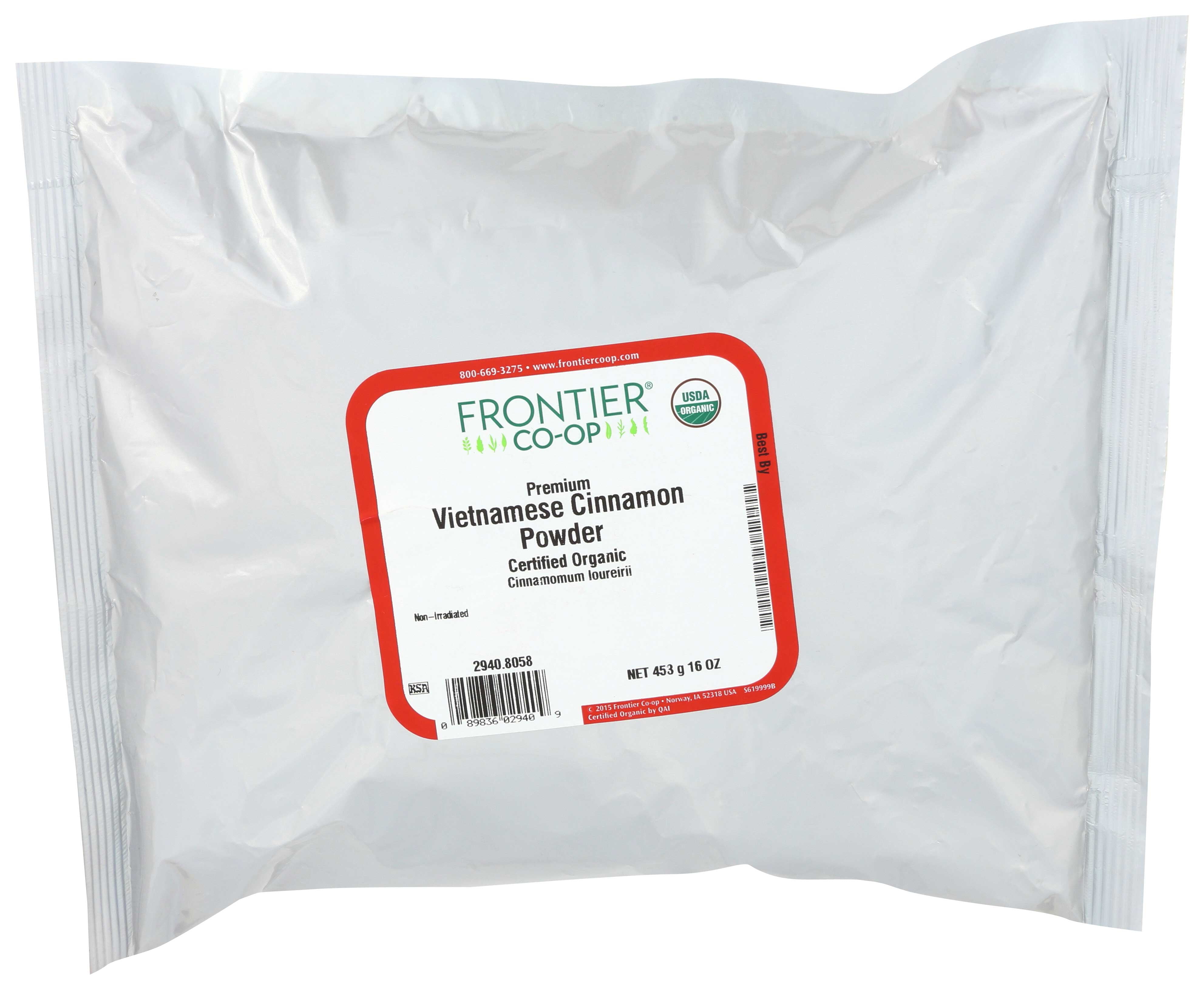 Frontier Herb Organic Cinnamon Vietnamese Powder Seasoning, 1 Pound