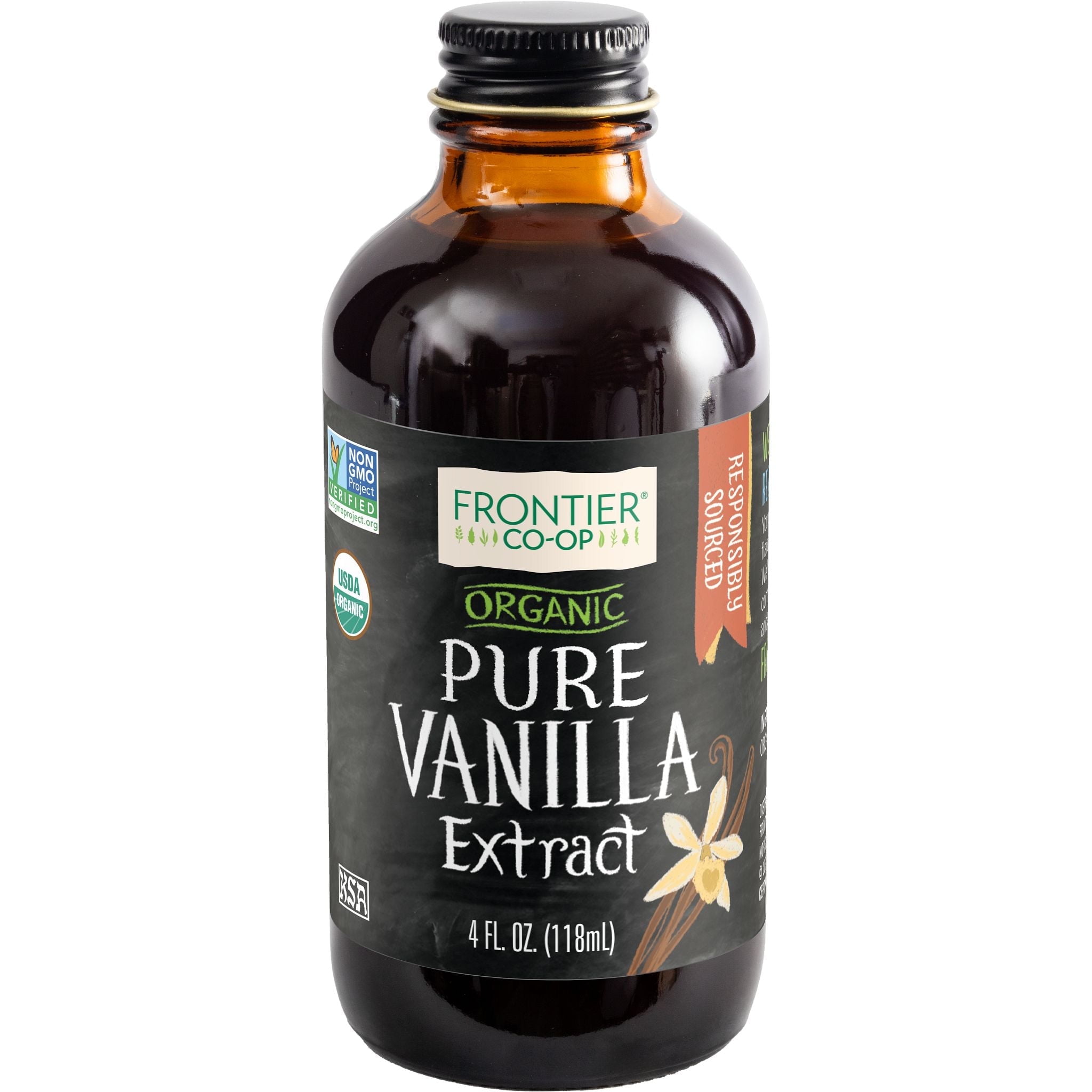 Frontier Co-op Pure Vanilla Extract, Organic 4 fl. oz.
