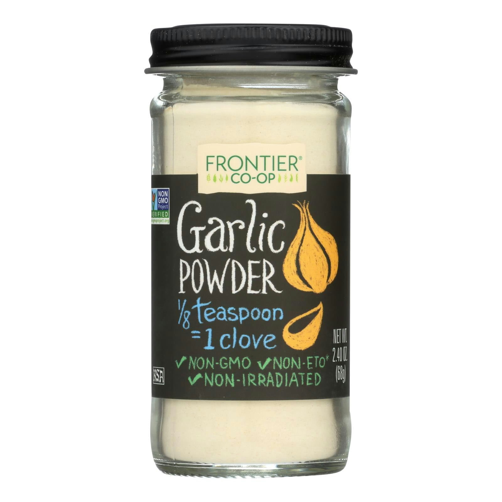 Frontier Herbs Garlic Powder Bottle 2.4 oz (Pack of 8)