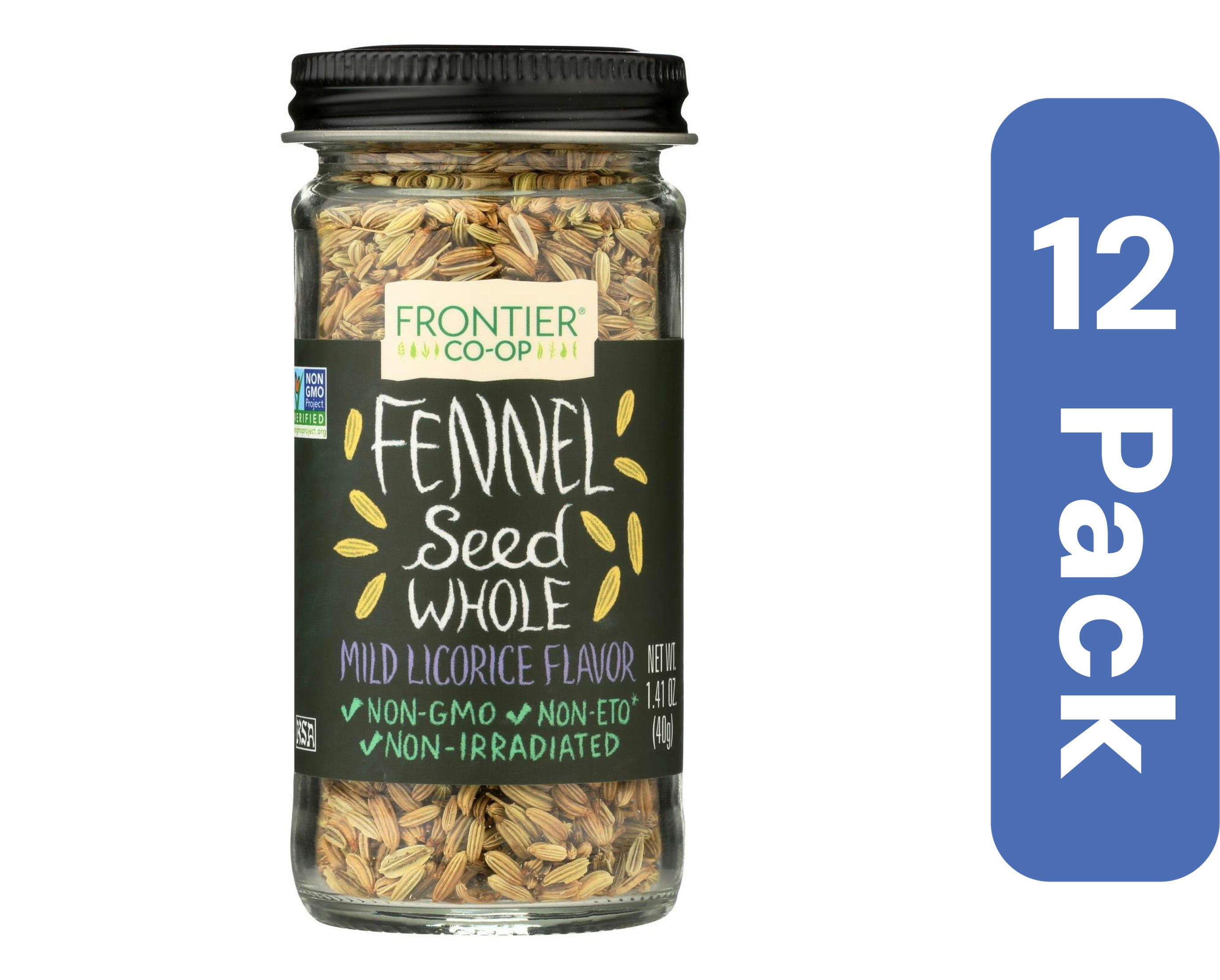 Frontier Herbs Whole Fennel Seed 1.41 oz (Pack Of 12)