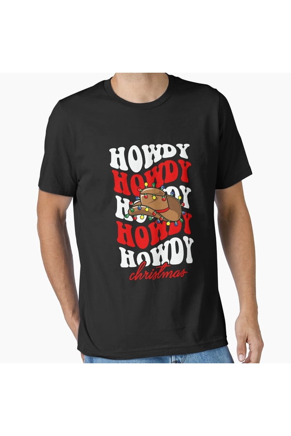 Frontier Howdy Christmas Western Holiday Spirit Unisex T-Shirt, up to size 5XL