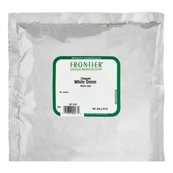 Frontier Natural Products Chopped White Onion, 16 Oz