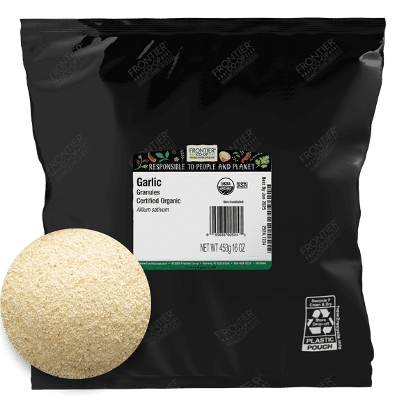 Frontier Co-op Certified Organic Garlic Granules, 16 oz