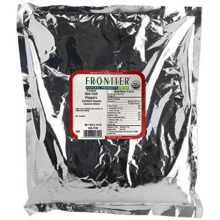 Frontier Natural Products ORganic Red Chili Pepper Flakes Crushed -- 1 lb