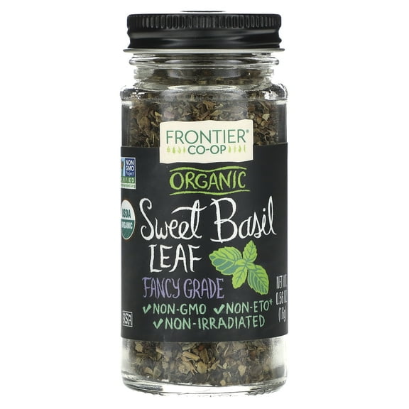 Frontier Natural Products Organic Basil Leaf Flakes Non-GMO 0.4 oz